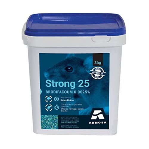 Arborix Strong 25-3 kg emmer Krachtig professioneel ratten- en muizengif Viryl