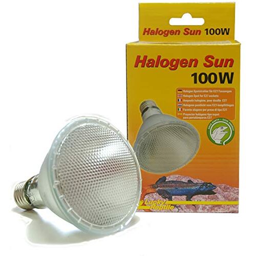 Lucky Reptile Halogen Sun 100 W kachel voor E27 fittingen halogeen kachel voor reptielen terrariumlamp met daglichtspectrum dimbare warmtelamp terrariumaccessoires