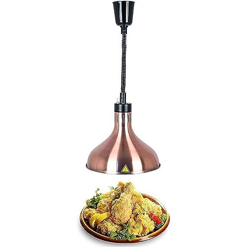 Aioneer Voedselverwarmerlamp Voedselwarmtelamp Warmere voedselverwarmingslamp 250W Hangende intrekbare verstelbare voedselwarmtelamp Restaurantservice warmere lampen