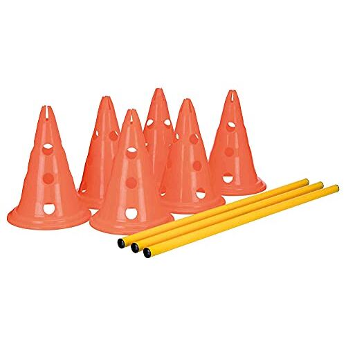 TRIXIE 32091 Dog Activity hindernissen, 3 stuks, ø 23 × 30 cm/78 cm, oranje/geel