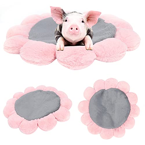 Seacanl Pet Nest, Flower Shaped Coral Fleece Soft Pet Bed Mat om te rusten om te slapen om te slapen om te spelen(grey, S)