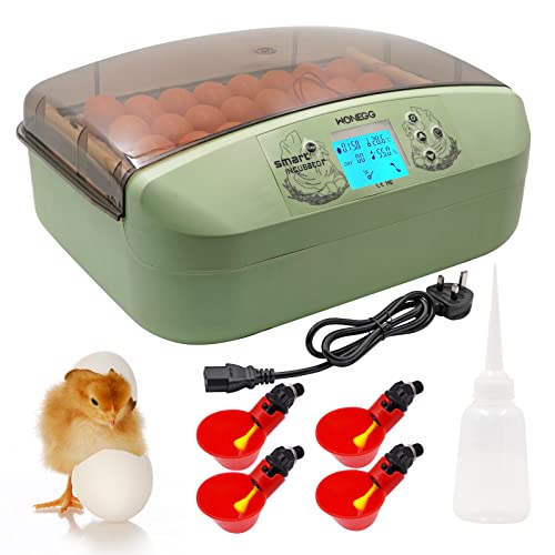 TEmkIn 3-in-1 intelligente eierincubator Professionele 32 Egg Smart Broeder Smart Peacock Incubator Volautomatische pluimvee-incubator Temperatuurregeling Auto-Turning Hatcher Vogelincubator voor eieren