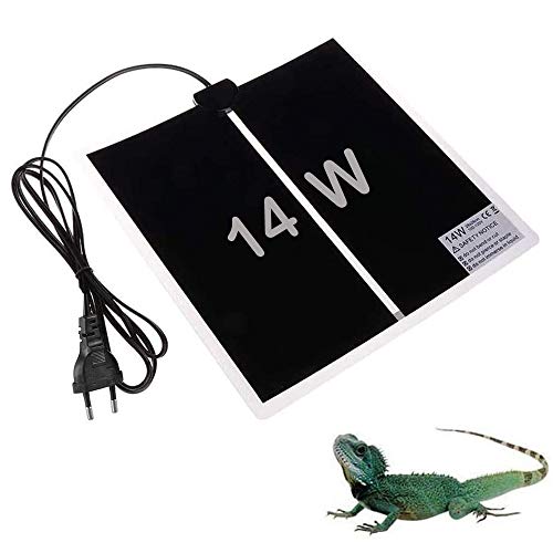 NEKOSUKI Reptiel terrarium verwarmingsmatten, 14 W, 31 x 31 inch, instelbaar, warmtekussen met temperatuurregeling, warmtemat, terrarium, verwarmingsmatten voor hagedis, gekko, slangen, schildpad, spin