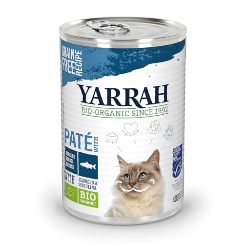 Yarrah biologische kattenvoer peetvader met vis 400 g, 12 stuks (12 x 400 g)