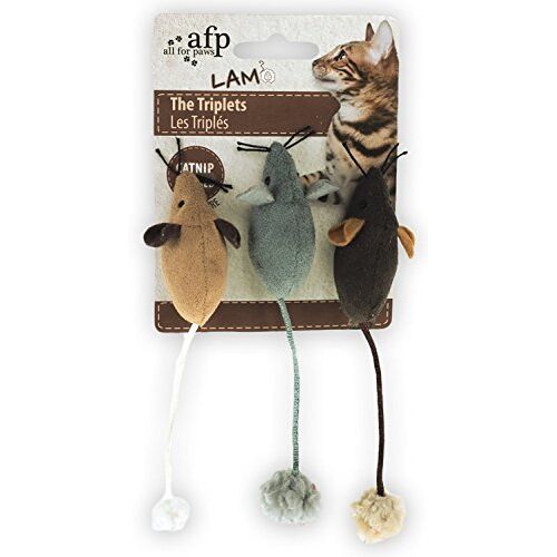 PETGARD Kattenspeelgoed muizen speelmuizen Lam The Triplets 3-pack