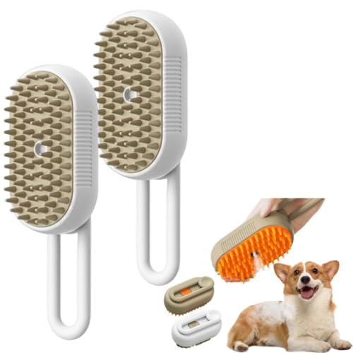 CHRISK Cat Steamy Brush, Cat Brush met stoom, stomende kattenborstel 3-in-1 kat stomende borstel, stomende borstel Pro, kat stoomborstel voor het afstoten, stoomborstel voor massage, reiniging en massage