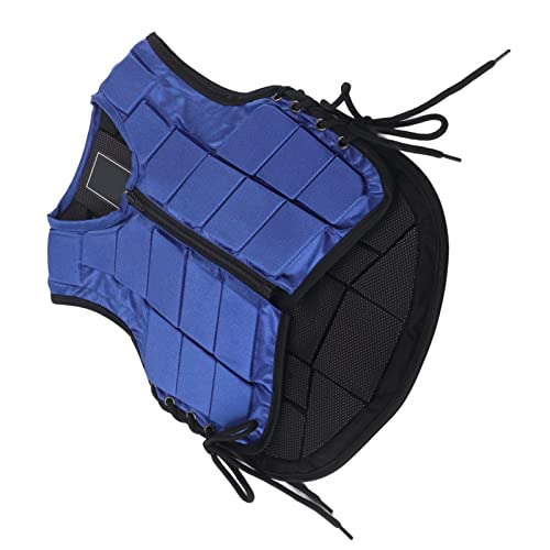 zlsadon Paardensportvest voor Kinderen, Paardrijvest, Paardensportvest voor Kinderen Met Schuim Gevoerde Veiligheid Paardrijbeschermer Blauw (CS)