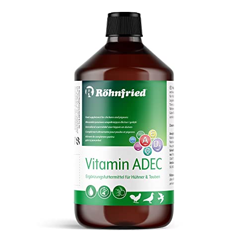 Röhnfried Vitamine ADEC Vitaminesupplement, voor Kippen en Duiven, 1000 ml