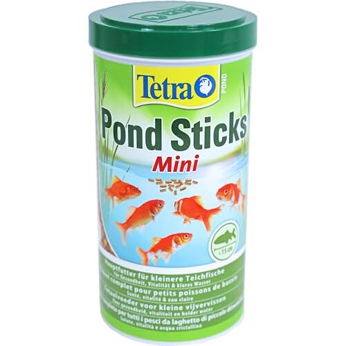 Tetra Pond Sticks Mini visvoer voor kleine vijvervissen tot 15 cm, voor gezonde vissen en helder water in de tuinvijver, 1 liter blik