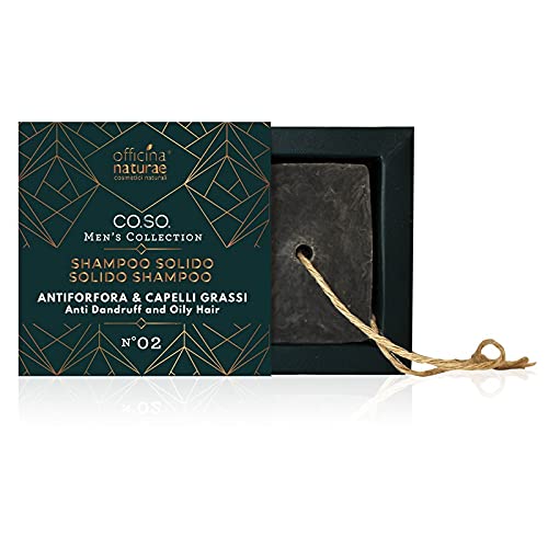 Officina Naturae CO.SO. Solid Shampoo tegen roos en vet haar voor heren, 50 g