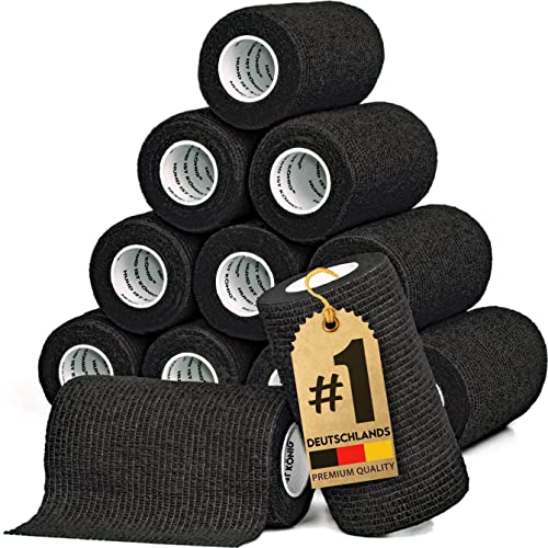 HUND IST KÖNIG ® Zelfklevend verband, elastisch verband 12 x 4,7 m zelfklevend bandage, zelfklevende bandage voor mens en dier, zelfklevende binding