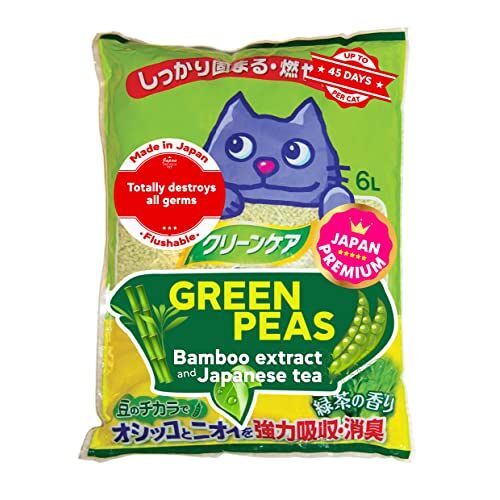 Japan Premium Pet ,Kattenbakvulling, klonterende kattenbakvulling, doorspoelbare kattenbakkorrels, kittenbakvulling, natuurlijke kattenbakvulling, geurbestrijding kattenbakvulling, 6 liter.