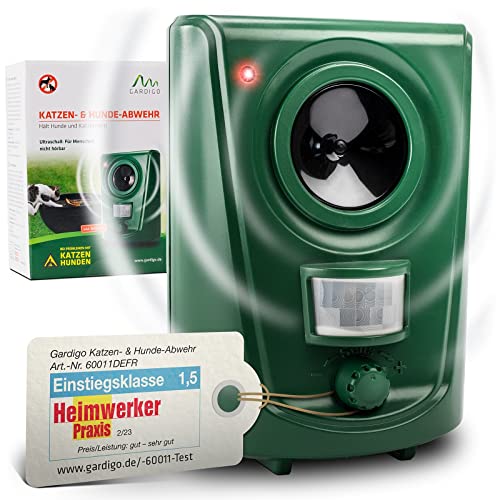 Gardigo ® Honden- en kattenafweer   hondenverschrikker en kattenverjager voor de tuin   ultrasone dierenverjager 20-60 kHz   120° detectiehoek, 12 m bereik   tegen honden en katten