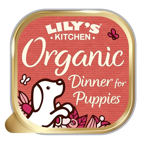 Lily's Kitchen Biologisch puppyrecept met kip compleet nat hondenvoer (11 x 150 g) (verpakking kan variëren)