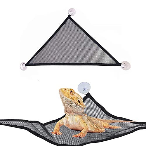 Bssowe 2 stuks reptielen hangmatten, hagedis, hangmat, bartagamen-hangmat, reptielen, hagedis, hangmat, mesh lizard hangmat, voor reptielen zoals hagedissen, slangen, gekko's