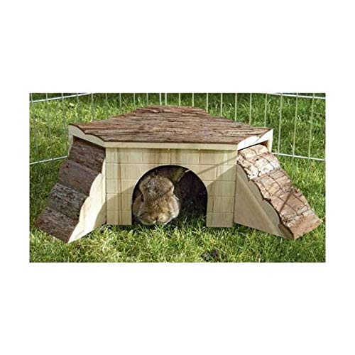 Kerbl Knaagdierhuis met hellingen NATURE 34 x 34 x 15 cm, zonder hellingen 25 x 25 x 15 cm