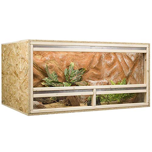 Holzkonzept Terrarium, terrariumbouwset, OSB terrarium, houten terrarium, 120 x 60 x 60 cm voorventilatie