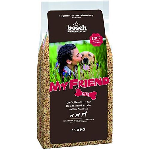 Bosch My Friend Soft   Hondenvoer voor volwassen honden van alle rassen   Volwaardige voeding met zachte brokjes   15 kg