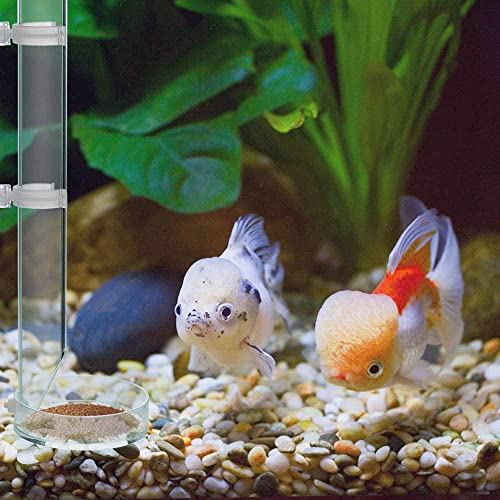 N\O Feeder Tube Shrimp Aquarium Shrimp Feeder Tube en Tray Acryl Feeder Tube Garnalenvoer Aquarium voederdispenser met zuignappen Crystal Shrimp Feeder voedingssonde voor garnalen vissen krabben 25 cm