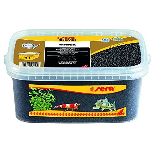 sera Gravel Black 2-3 mm 3.000 ml Zwart gekleurd grind (Ø 2-3 mm) voor alle zoet- en zeewateraquaria