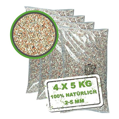 Meine Hennen PICO mineraalgrit 4 x 5 kg schelpgrit kippengrit duivengriet piksteen voor kippen, gritsteen, voederkalk ter bevordering van stabielere eierschalen, botten en veren