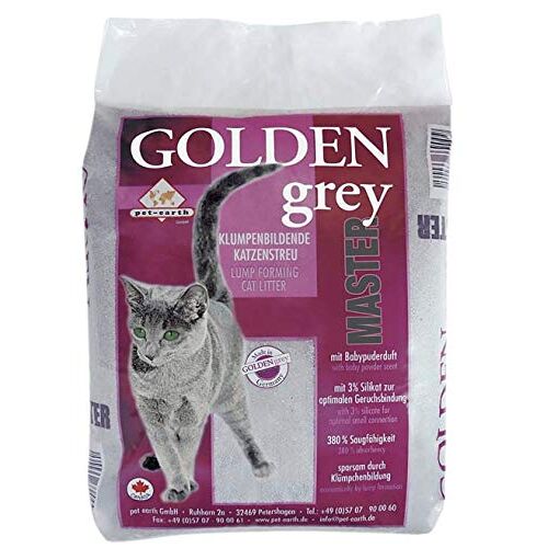 Golden Grey 2 x 14 kg  Master klontvormende kattenbakvulling babypoeder geur silicaat