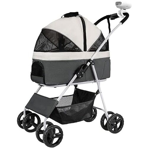 RsFiL Wandelwagen Hond Wandelwagen Hond Wandelwagen Voor Medium Kleine Honden 20kg Opvouwbare Kat Wandelwagen Ademend Hond Kinderwagen Huisdier Wandelwagen