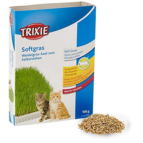 TRIXIE Kattengrasschaal, ideaal voor katten, ca. 100 g/schaal