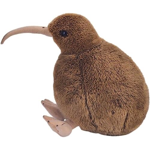 ViLLex Kiwi vogel pluche speelgoed, zachte pluche kiwi vogel speelgoed, vogel levensecht dier knuffel, baby pluche speelgoed (28 cm)