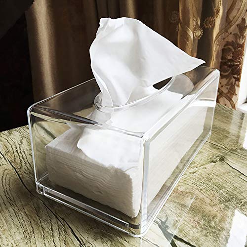 aoory Gezichtsweefsel Dispenser Box Cover Houder Clear Rechthoek Servet Organizer voor