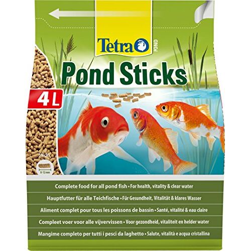 Tetra Pond Sticks visvoer voor vijvervissen, voor gezonde vissen en helder water in de tuinvijver, zak van 4 liter