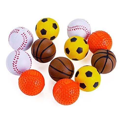 Chiwava 12 Pack 1,6 Zoll Soft Foam Katzenspielzeug Ball Kitten Interaktives Spielzeug