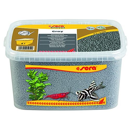 sera Gravel Gray 2-3 mm 6.000 ml grijs kleurgrind (Ø 2-3 mm) voor alle zoet- en zeewateraquaria