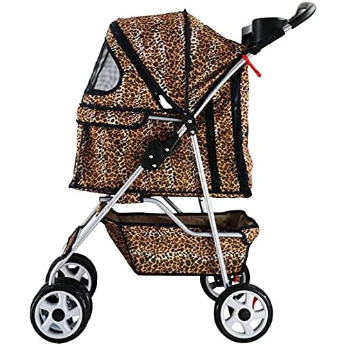 RsFiL Hondenwagen, premium hondenwandelwagen voor middelgrote honden, hondenwagen, wandelwagenwandelwagen voor puppy, senior hond of kat, met gezellig kussen, gemakkelijk