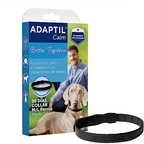 ADAPTIL CEVA  Calm Anti-Stress Voor Honden Angsten, Luide Geluiden, Leren, Adoptie Halsband M/L Voor Middelgrote En Grote Honden