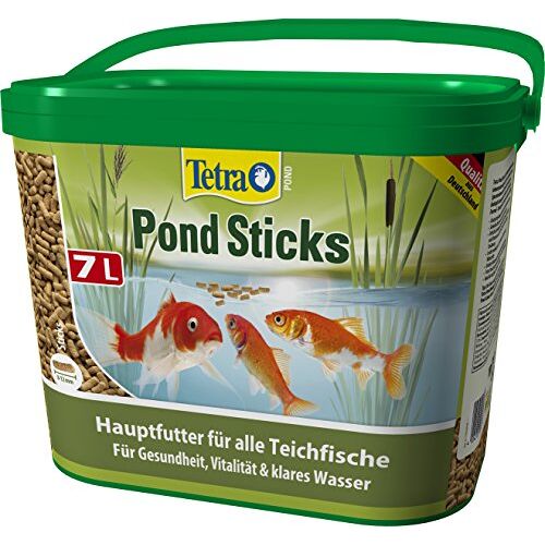 Tetra Pond Sticks visvoer voor vijvervissen, voor gezonde vissen en helder water in de tuinvijver, 7 l emmer