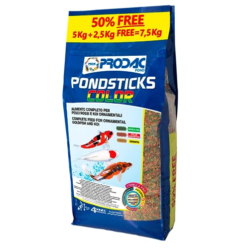 Prodac Pondsticks voerverf voor aquariumvissen, 7,5 kg (in zak)