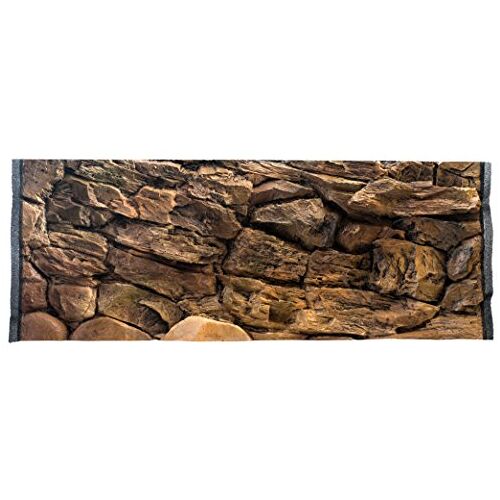 WYSKONT Aquarium Achtergrond 3D Lesbos Aquarium Achtergrond Aquarium Accessoires Achtergrond Aquarium Deco 120x50 cm bruine kleur Aquarium Groot