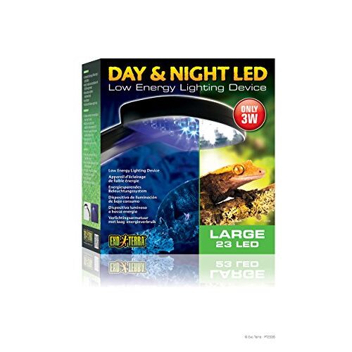 Exo Terra Day and Night LED, energiezuinige dag en nacht LED-verlichting, met houder, groot, 21 x 23 x 6 cm