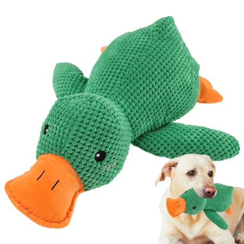 Bitong Het Mellow Duck Hondenspeelgoed, Piepend Interactief Hondenspeelgoed, Quack-Quack Duck Hondenspeelgoed, Hond Kalmerend Kussen Knuffels Met Piepers, Geen Vulling Zacht Hondentandenreinigingsspeelgoed