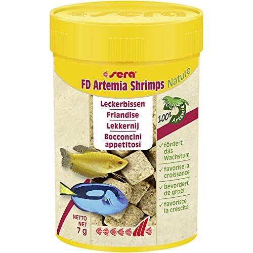 sera FD Artemia Shrimps Nature 100 ml De lekkernijen voor een gezonde groei visvoer voor aquarium met zeer hoge bruikbaarheid, dus minder algen