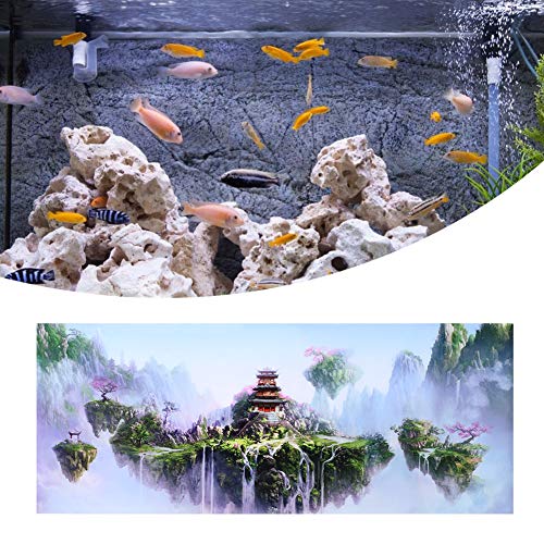 Qinlorgo Aquarium achtergrond poster, aquarium poster, waterdicht aquarium voor aquarium(61 * 30cm)