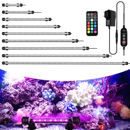 Sonnewelt aquarium lamp LED-aquariumverlichting, 18-112cm aquariumlicht voor aquarium RGB waterdichte lamp