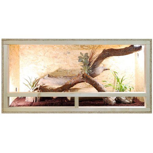 REPITERRA Terrarium voor reptielen en amfibieën, houten terrarium met zijventilatie 120 x 50 x 50 cm
