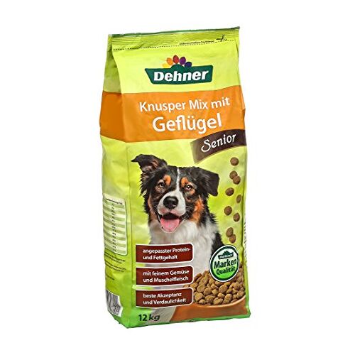 Dehner Hondenvoer Senior, droogvoer, voor oudere honden, gevogelte, 12 kg