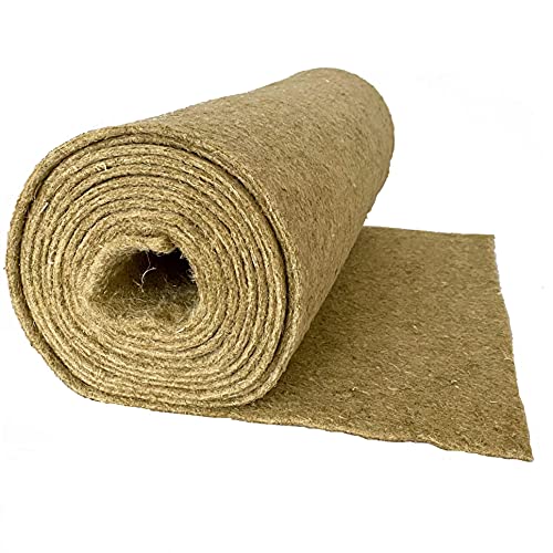 pemmiproducts Knaagdiertapijt van 100% hennep, 0,70 m x 25 m x ca. 0,5 cm dik (EUR 5,06/m²), 600 g/m², knaagmat geschikt als kooi vloerbedekking voor knaagdieren en kleine dieren, knaagdieren