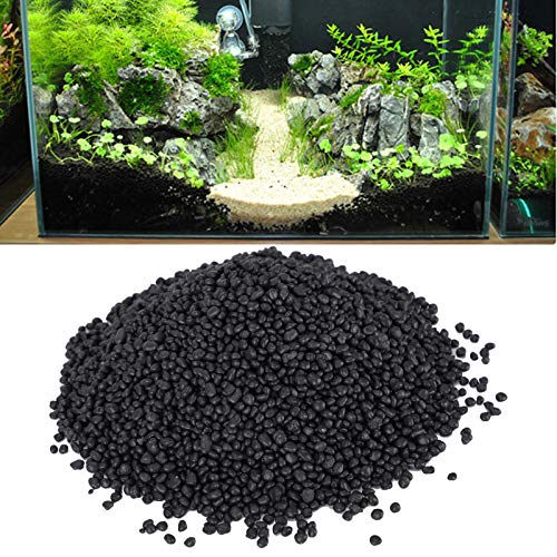 Cikonielf Aquarium Zwart Grind Aquarium Waterplanten Modder Aquarium Substraat Bodem voor Aquaria Landschapsarchitectuur Vazen Planten 1 kg