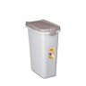 Kerbl Petfood-Container, luftdichte Aufbewahrung von Trockenfutter, Vorratsbehälter Tierfutter, Weiß/Braun, 25 Liter Fassungsvermögen, 39 x 24 x 51 cm, für ca. 10 kg Trockenfutter