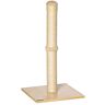 PawHut krabpaal voor katten krabpaal van sisal krabpaal stevige krabpaal krabspeelgoed kat met bal 60 cm spaanplaat sisal beige + eiken 34 x 34 x 60 cm