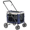 WENNEWU Lightweight Dog Stroller, Dog Stroller For Small Dogs, Travel Stroller, Pet Stroller, Dog Stroller, For Cats, Dogs And More,Blauw